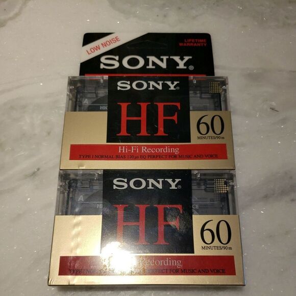 Sony High Fidelity HF 60 Minute‎ Audio Recording Blank Cassette Tapes 2 - Picture 2 of 3